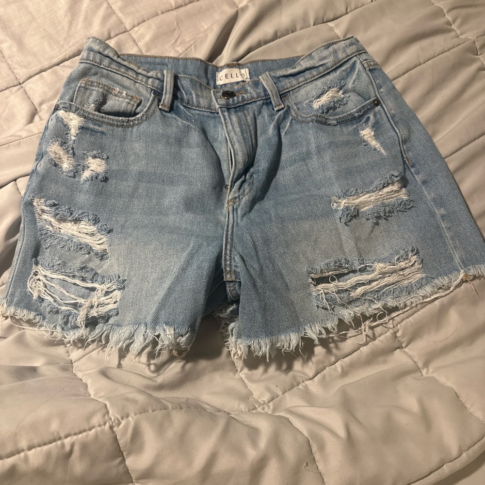 Cello Distressed Denim Shorts - Picture 2 of 2